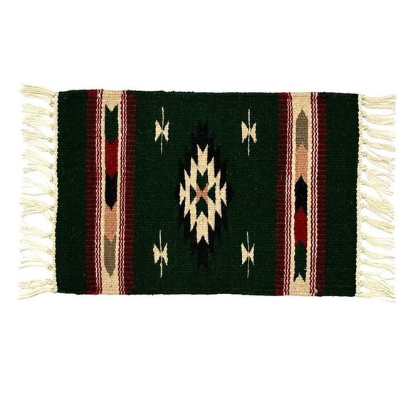 El Paso Saddle Blanket Co  Southwestern Wool Rug Placemats Set of 4. - Picture 4 of 8